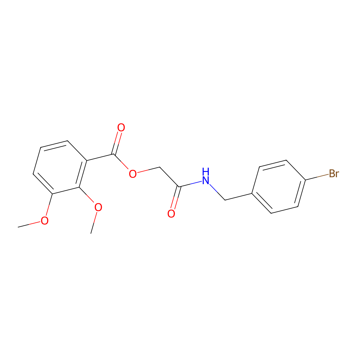 2-((4-Bromobenzyl)amino)-2-oxoethyl 2,3-dimethoxybenzoate molecular structure, CAS 1794884-11-9