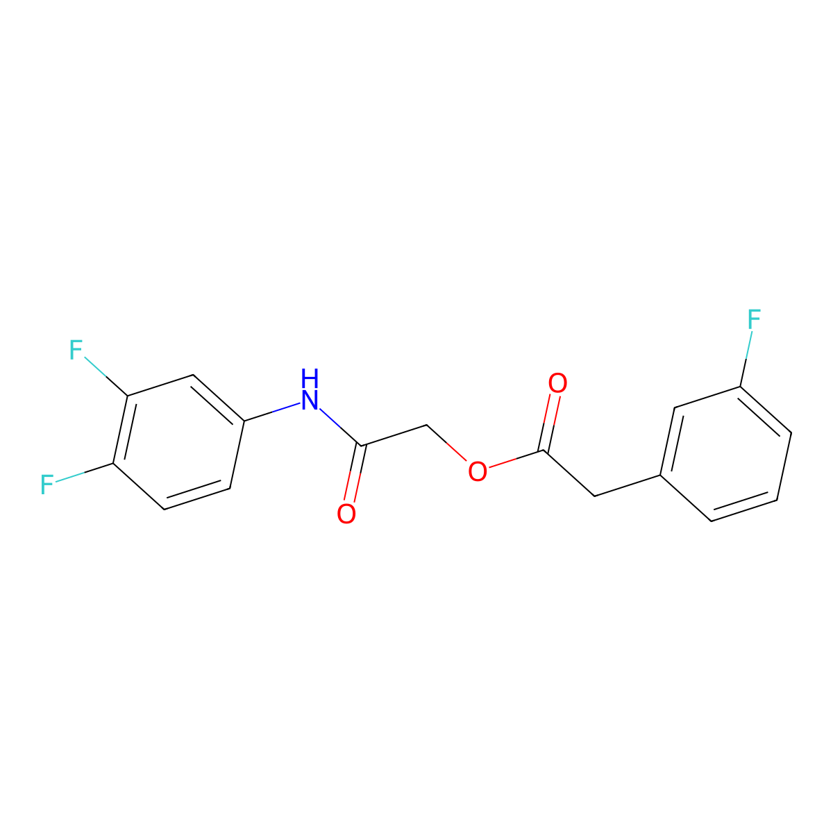 [2-(3,4-Difluoroanilino)-2-oxoethyl] 2-(3-fluorophenyl)acetate molecular structure, CAS 1794896-17-5
