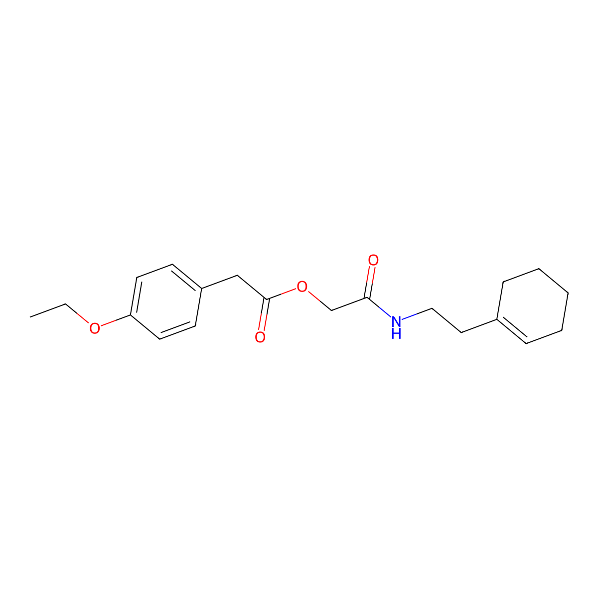 2-{[2-(Cyclohex-1-en-1-yl)ethyl]amino}-2-oxoethyl (4-ethoxyphenyl)acetate molecular structure, CAS 1794904-02-1