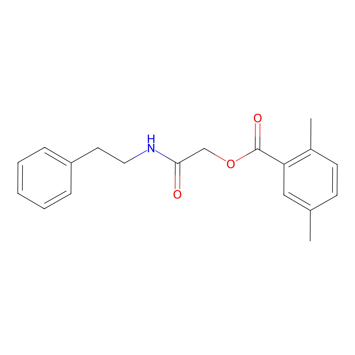 2-Oxo-2-(phenethylamino)ethyl 2,5-dimethylbenzoate molecular structure, CAS 1794904-09-8