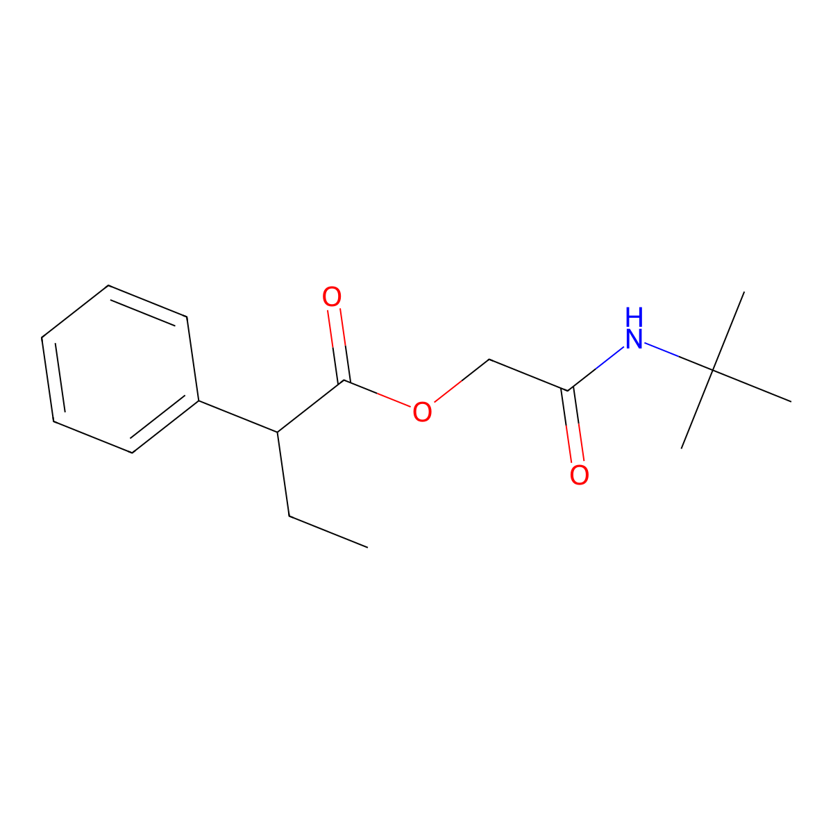2-(Tert-butylamino)-2-oxoethyl 2-phenylbutanoate molecular structure, CAS 1794904-40-7