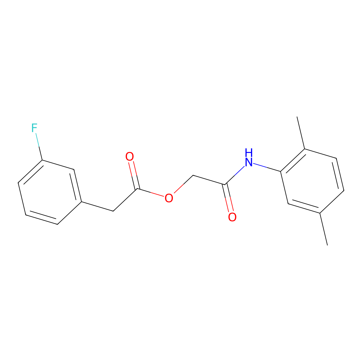 [2-(2,5-Dimethylanilino)-2-oxoethyl] 2-(3-fluorophenyl)acetate molecular structure, CAS 1794904-50-9
