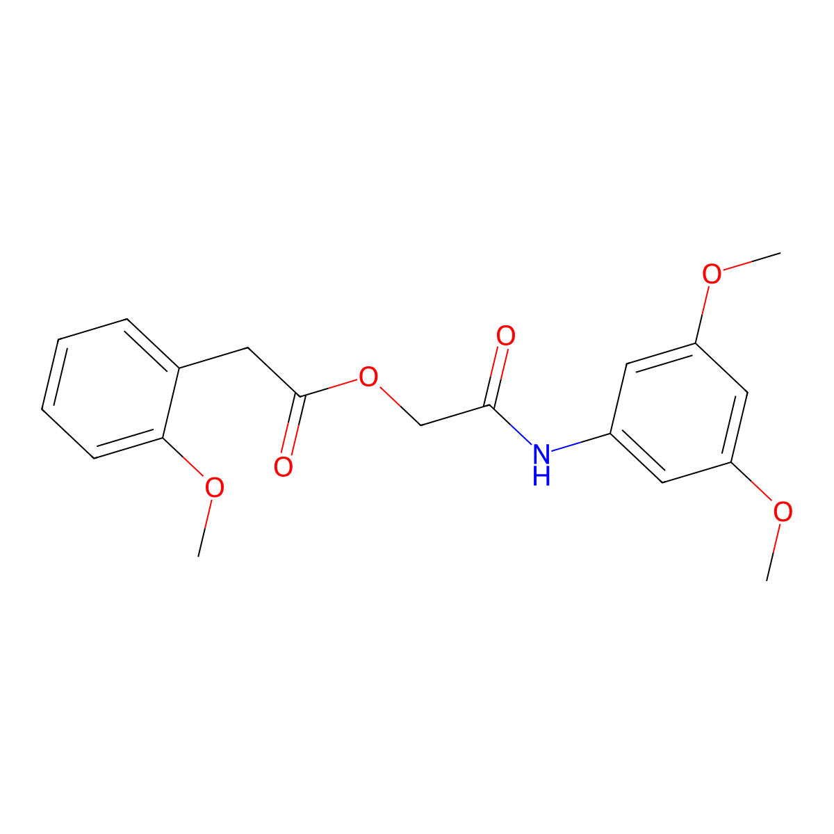 [(3,5-Dimethoxyphenyl)carbamoyl]methyl 2-(2-methoxyphenyl)acetate molecular structure, CAS 1794908-70-5