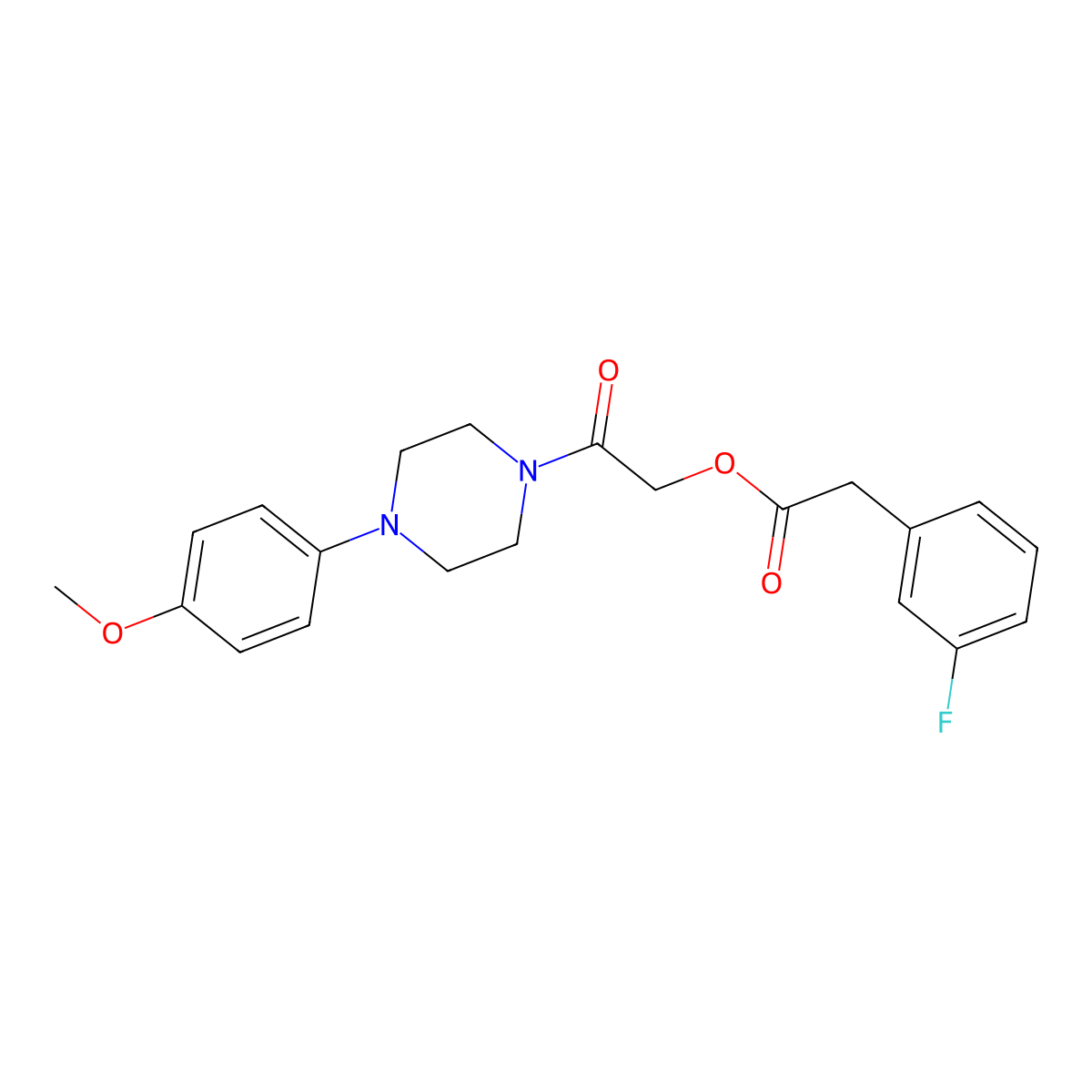 [2-[4-(4-Methoxyphenyl)piperazin-1-yl]-2-oxoethyl] 2-(3-fluorophenyl)acetate molecular structure, CAS 1794909-26-4