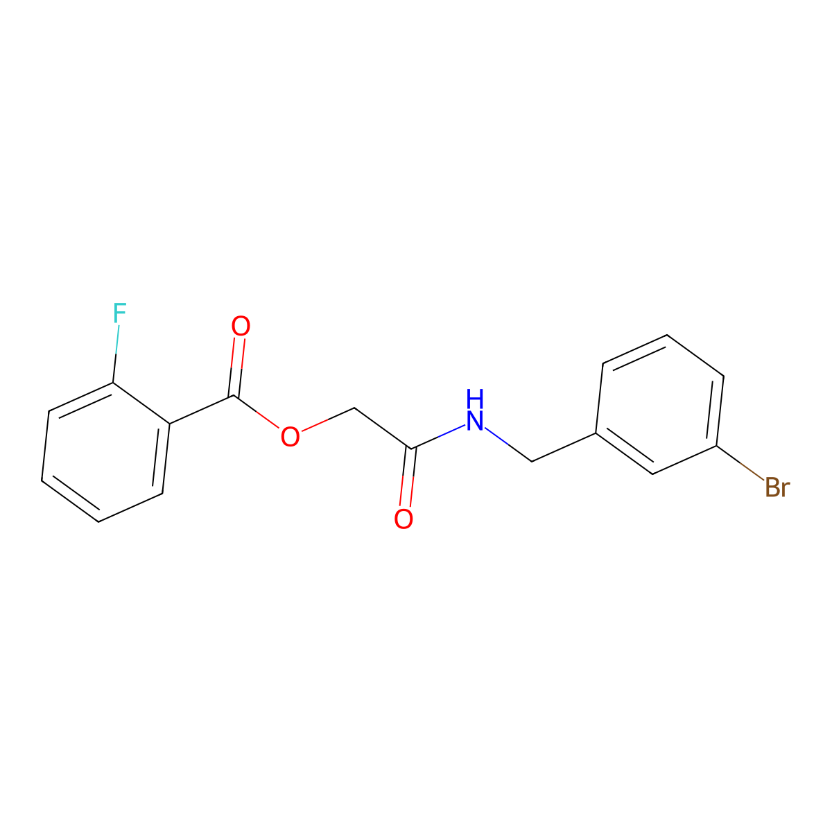 2-((3-Bromobenzyl)amino)-2-oxoethyl 2-fluorobenzoate molecular structure, CAS 1794909-62-8