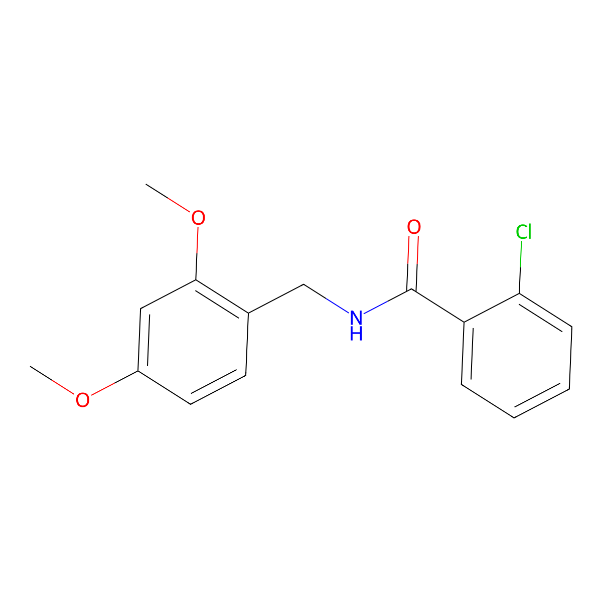 2-chloro-N-(2,4-dimethoxybenzyl)benzamide molecular structure, CAS 1794914-00-3