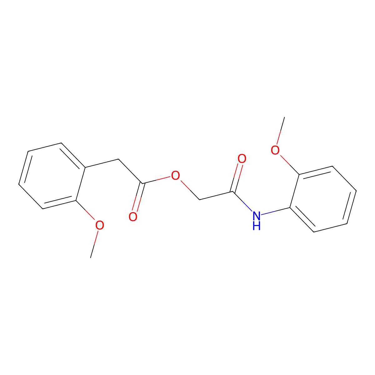 [2-(2-Methoxyanilino)-2-oxoethyl] 2-(2-methoxyphenyl)acetate molecular structure, CAS 1794914-64-9
