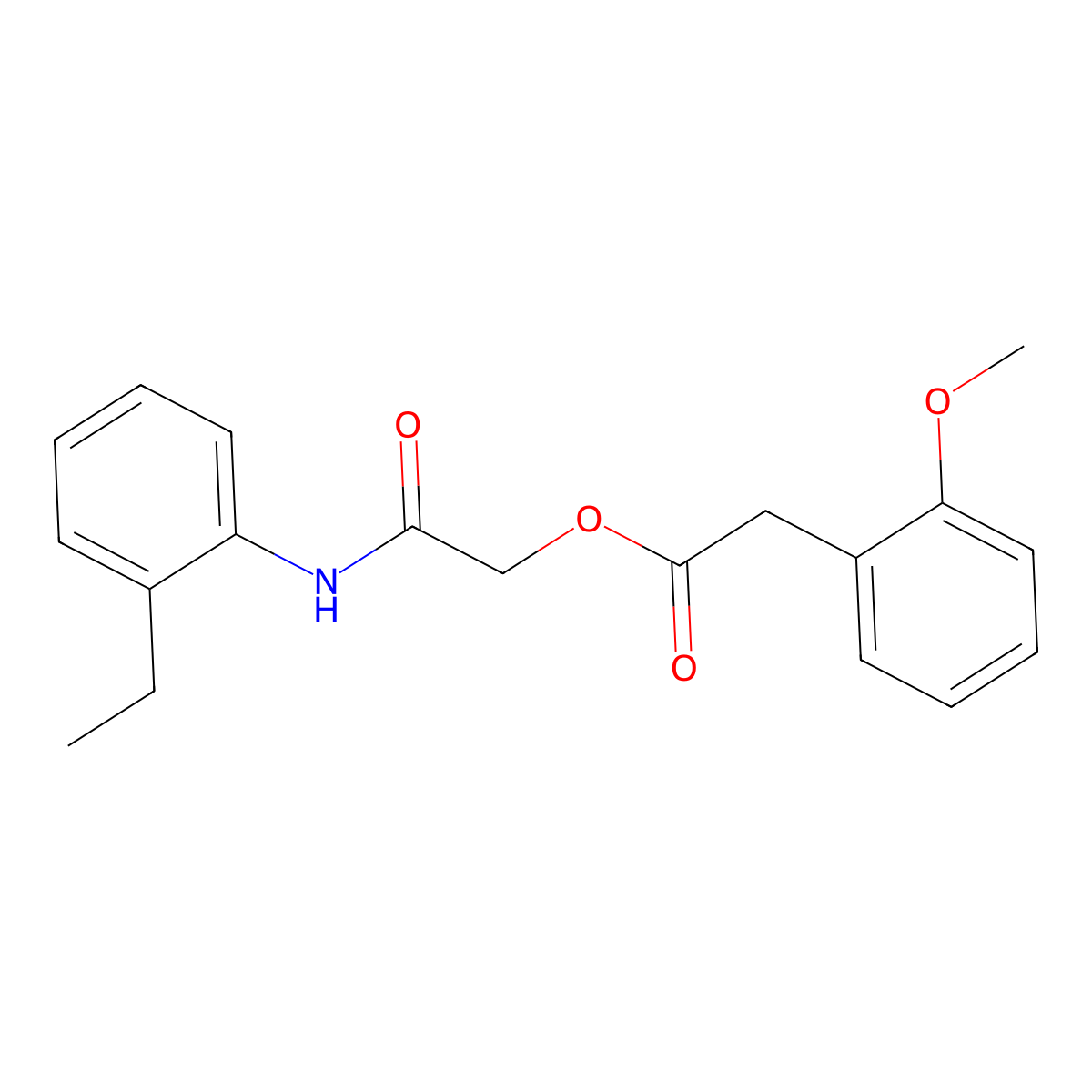 [(2-Ethylphenyl)carbamoyl]methyl 2-(2-methoxyphenyl)acetate molecular structure, CAS 1794915-18-6