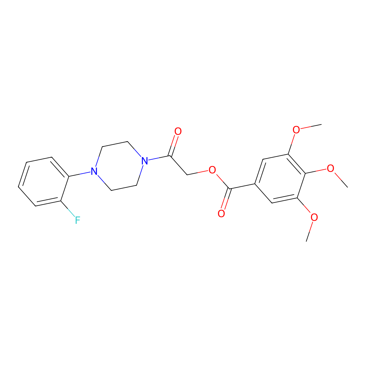 2-[4-(2-Fluorophenyl)piperazin-1-YL]-2-oxoethyl 3,4,5-trimethoxybenzoate molecular structure, CAS 1794915-92-6
