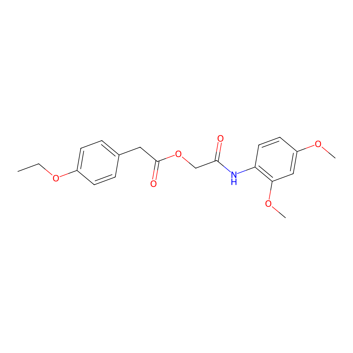 [(2,4-Dimethoxyphenyl)carbamoyl]methyl 2-(4-ethoxyphenyl)acetate molecular structure, CAS 1794928-44-1