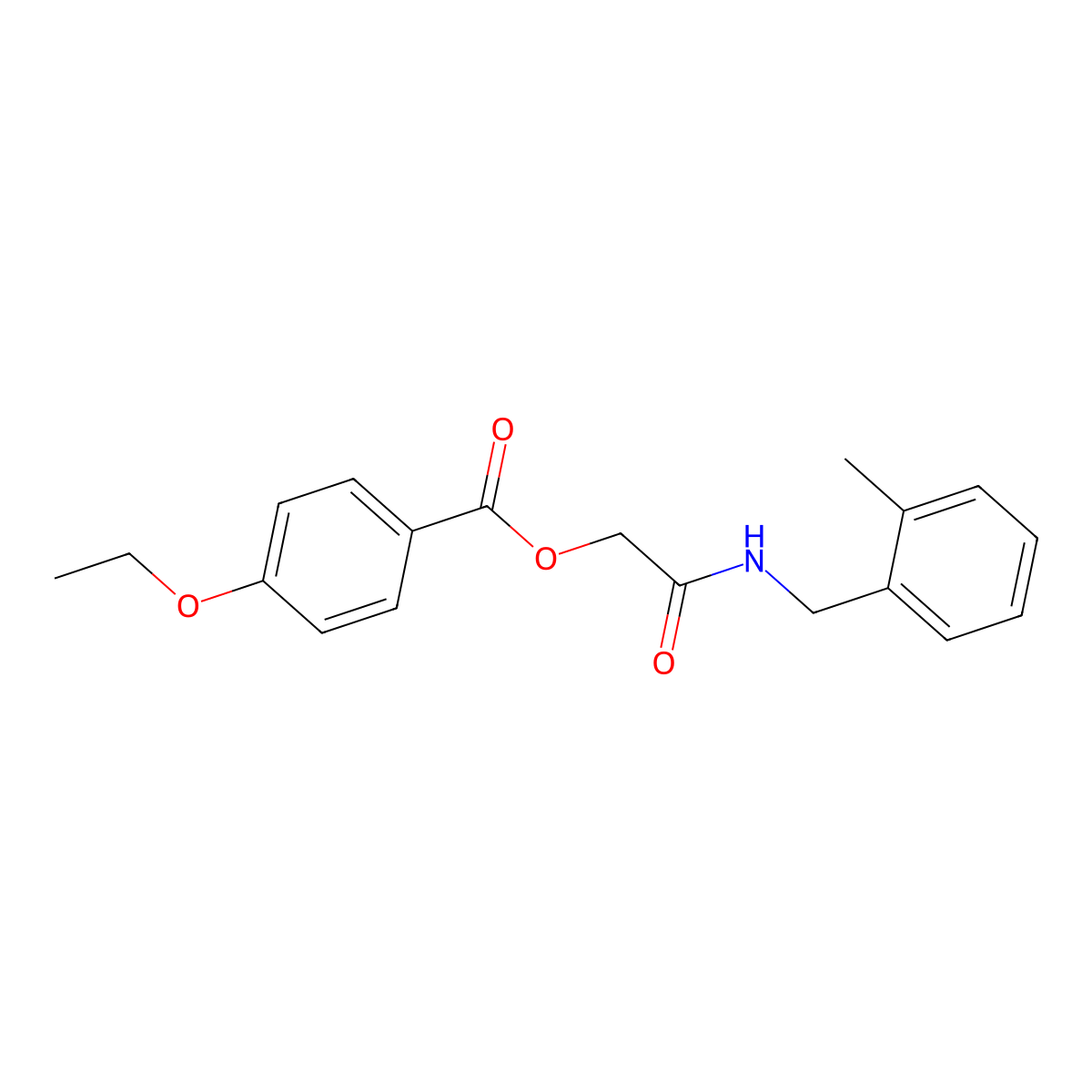 [2-[(2-Methylphenyl)methylamino]-2-oxoethyl] 4-ethoxybenzoate molecular structure, CAS 1794931-16-0