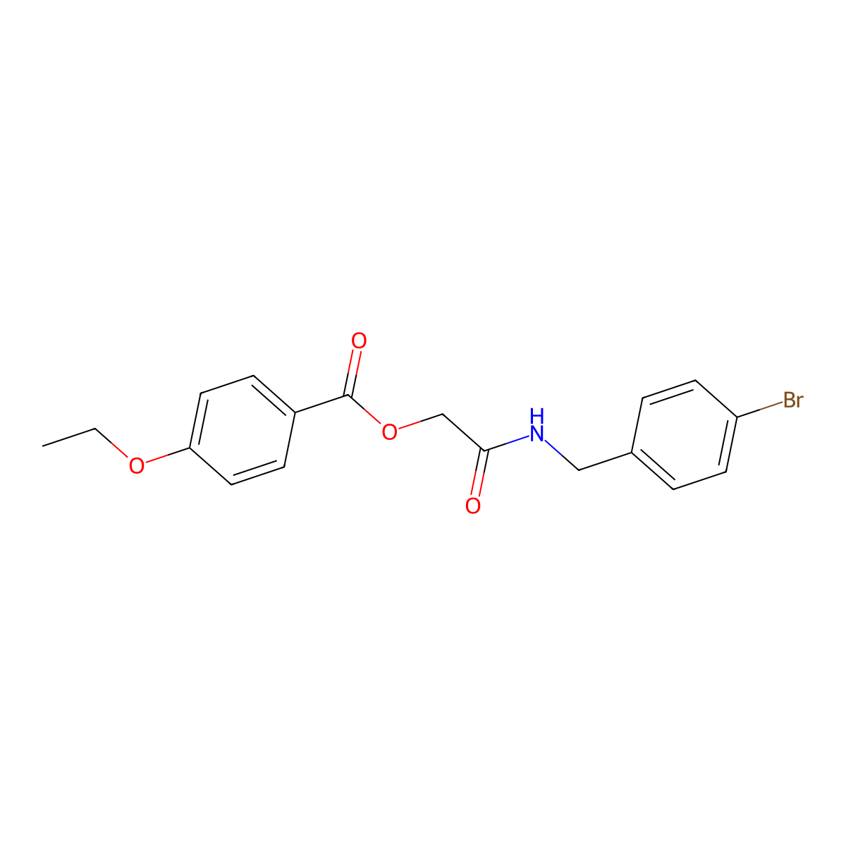 {[(4-Bromophenyl)methyl]carbamoyl}methyl 4-ethoxybenzoate molecular structure, CAS 1794931-23-9