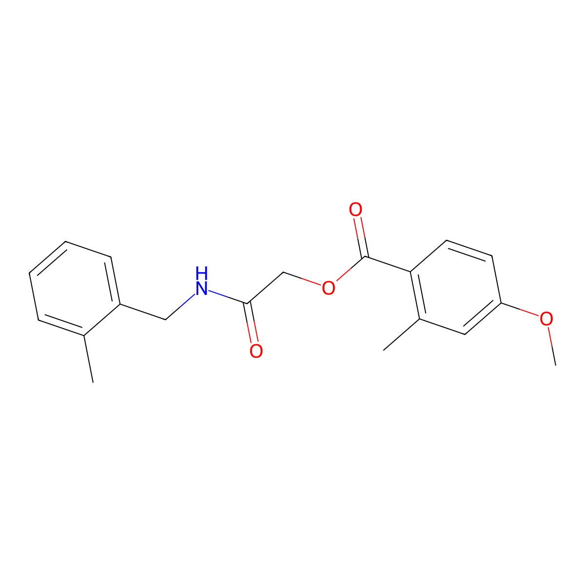 {[(2-Methylphenyl)methyl]carbamoyl}methyl 4-methoxy-2-methylbenzoate molecular structure, CAS 1794931-39-7