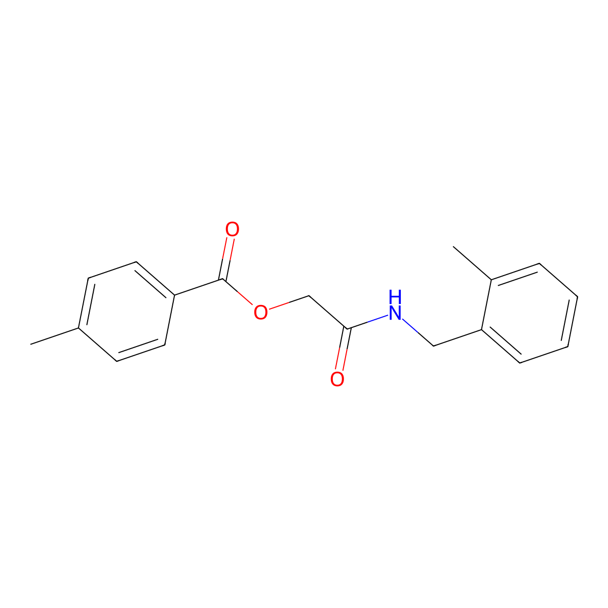 {[(2-Methylphenyl)methyl]carbamoyl}methyl 4-methylbenzoate molecular structure, CAS 1794931-96-6