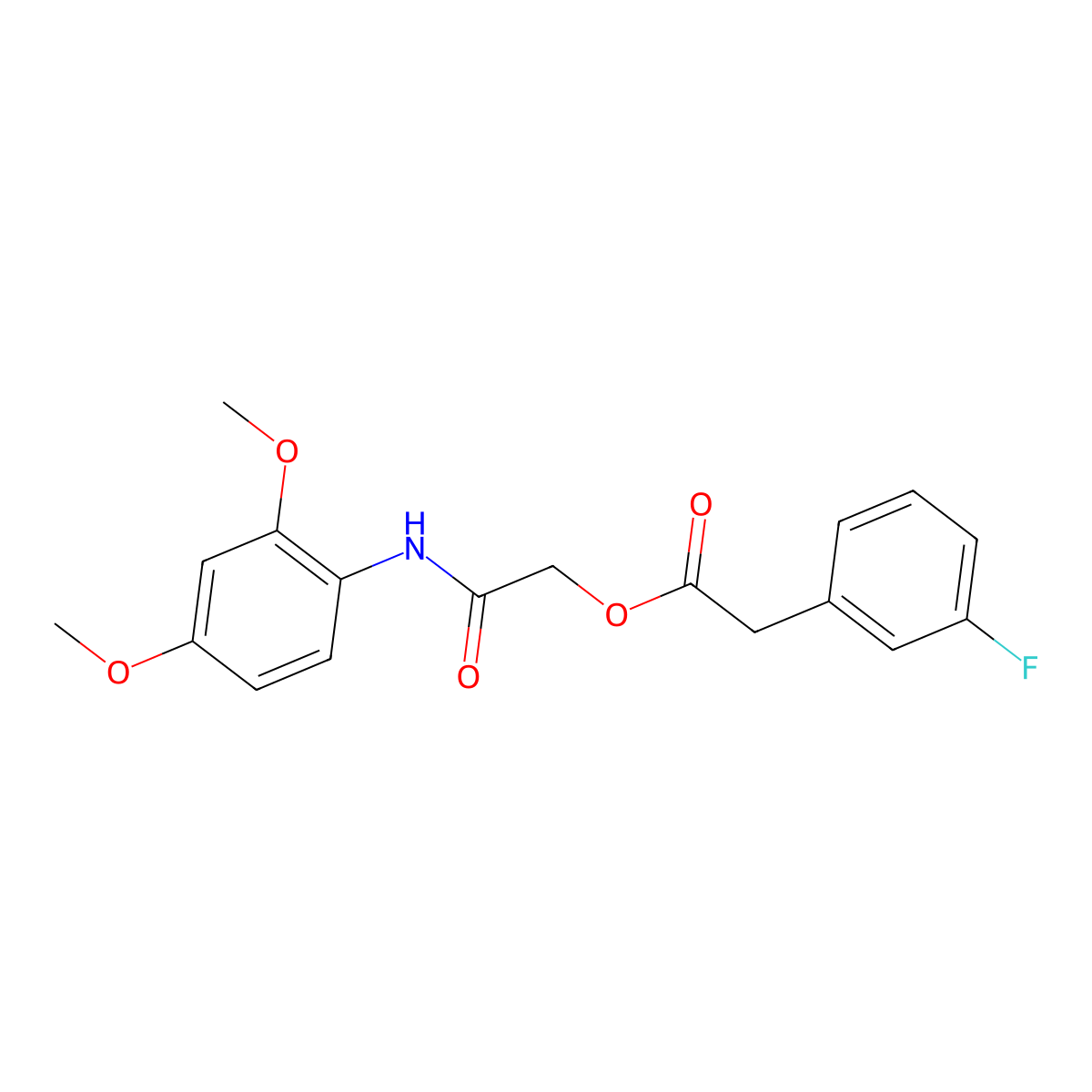 [2-(2,4-Dimethoxyanilino)-2-oxoethyl] 2-(3-fluorophenyl)acetate molecular structure, CAS 1794933-86-0