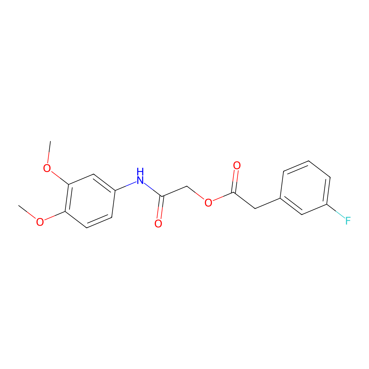 [(3,4-Dimethoxyphenyl)carbamoyl]methyl 2-(3-fluorophenyl)acetate molecular structure, CAS 1794934-34-1