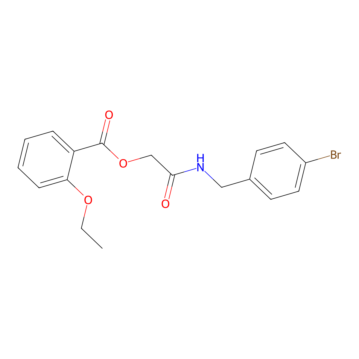 {[(4-Bromophenyl)methyl]carbamoyl}methyl 2-ethoxybenzoate molecular structure, CAS 1794935-31-1