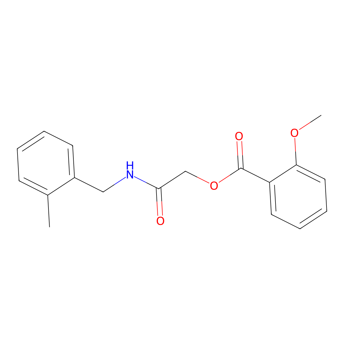 [2-[(2-Methylphenyl)methylamino]-2-oxoethyl] 2-methoxybenzoate molecular structure, CAS 1794935-38-8