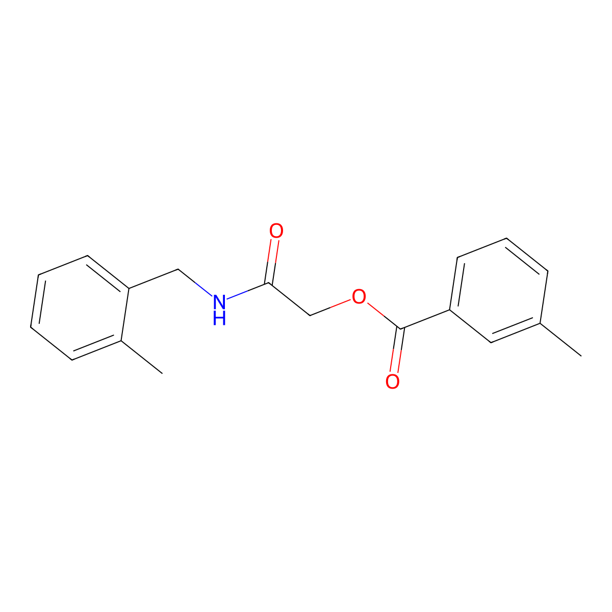 {[(2-Methylphenyl)methyl]carbamoyl}methyl 3-methylbenzoate molecular structure, CAS 1794935-44-6