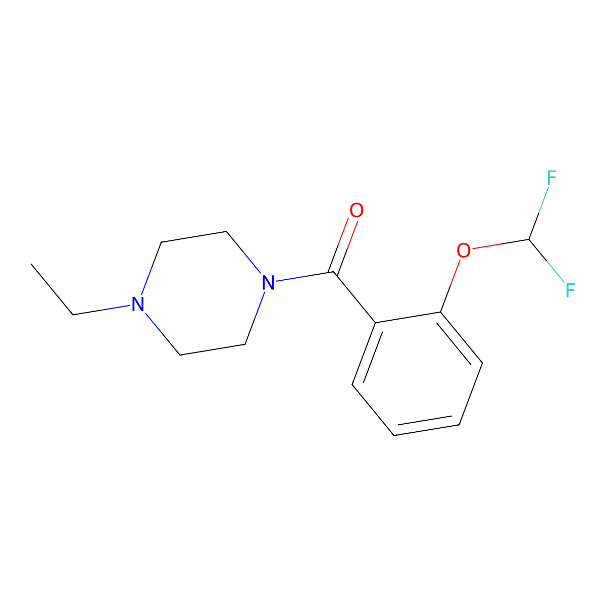 [2-(Difluoromethoxy)phenyl](4-ethyl-1-piperazinyl)methanone molecular structure, CAS 1794936-41-6