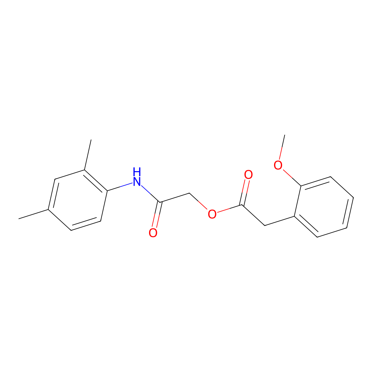 [2-(2,4-Dimethylanilino)-2-oxoethyl] 2-(2-methoxyphenyl)acetate molecular structure, CAS 1794937-92-0