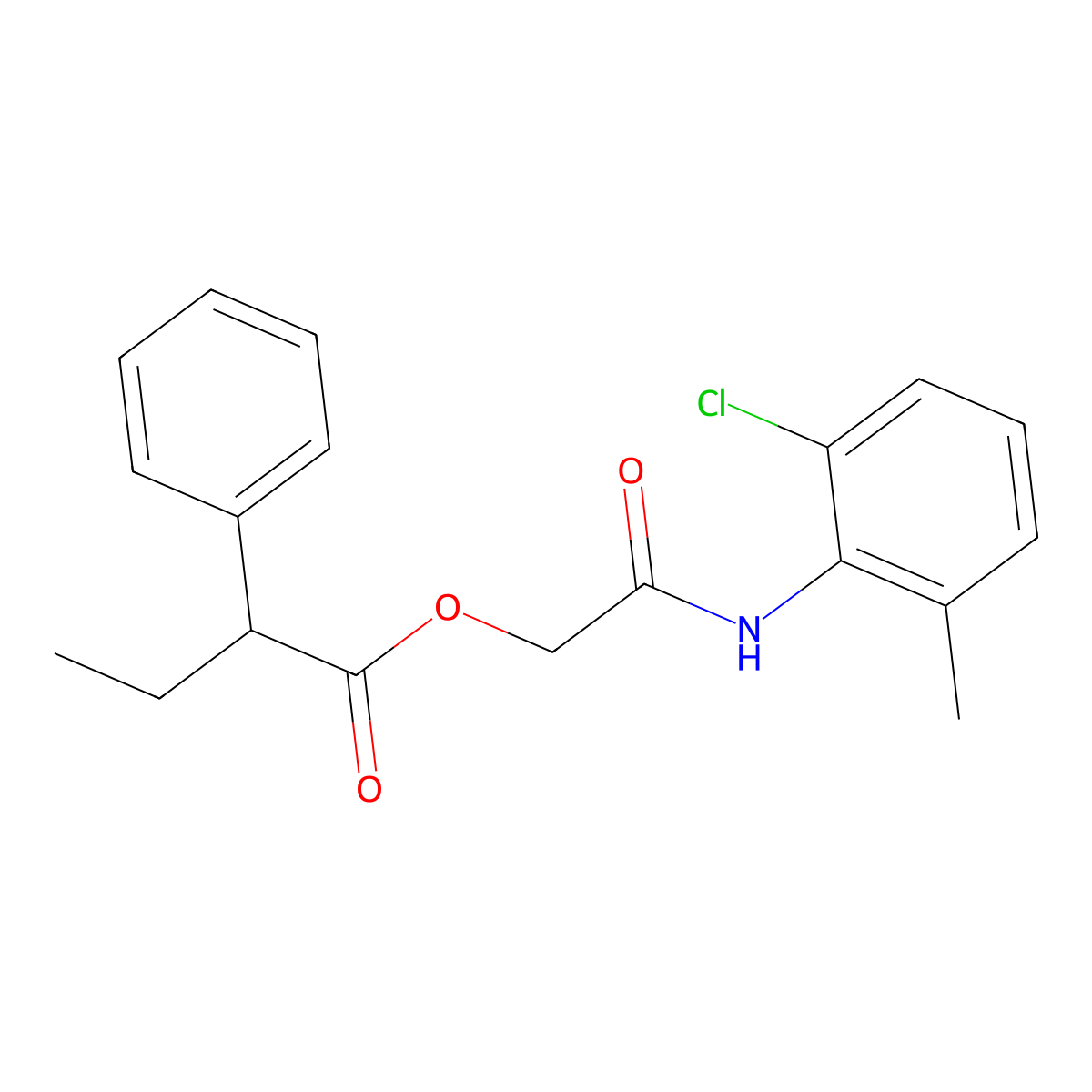 2-((2-Chloro-6-methylphenyl)amino)-2-oxoethyl 2-phenylbutanoate molecular structure, CAS 1794938-32-1