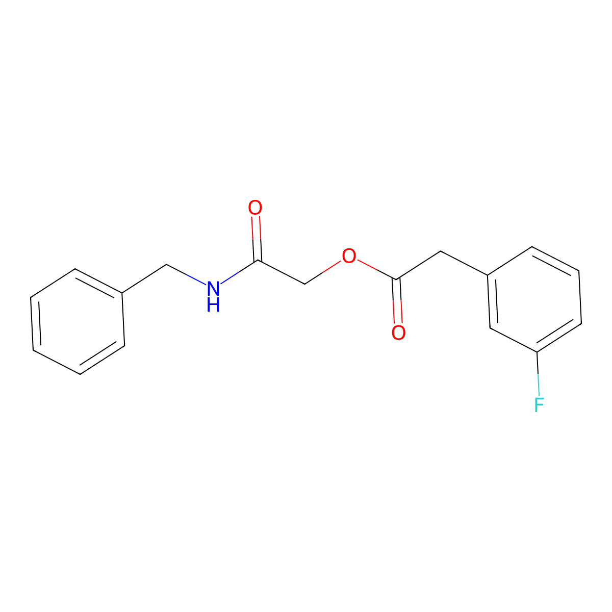 [2-(Benzylamino)-2-oxoethyl] 2-(3-fluorophenyl)acetate molecular structure, CAS 1794938-42-3