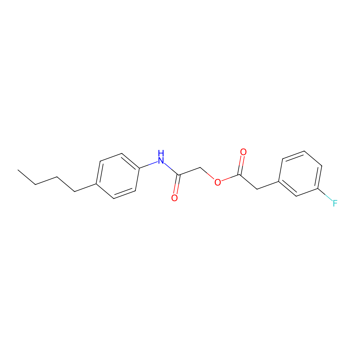 [2-(4-Butylanilino)-2-oxoethyl] 2-(3-fluorophenyl)acetate molecular structure, CAS 1794938-48-9
