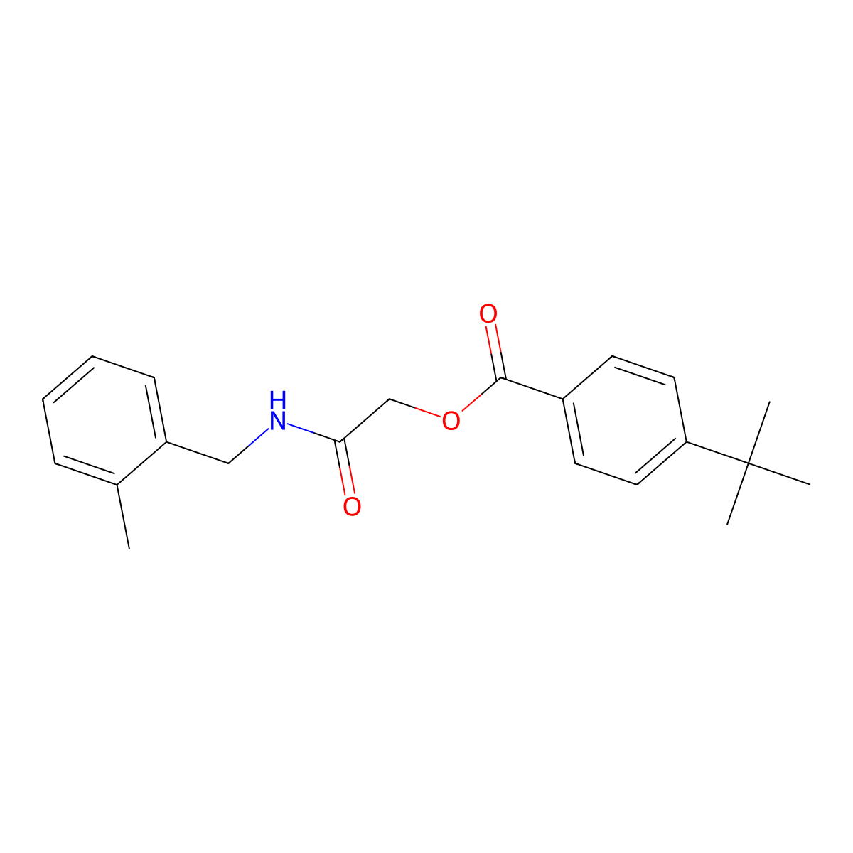 {[(2-Methylphenyl)methyl]carbamoyl}methyl 4-tert-butylbenzoate molecular structure, CAS 1794938-63-8