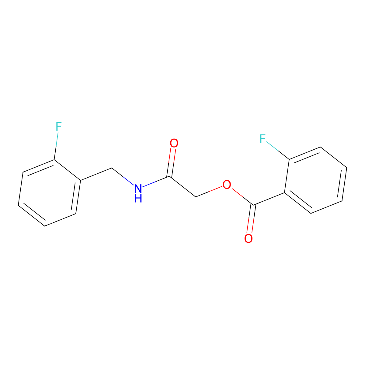 [2-[(2-Fluorophenyl)methylamino]-2-oxoethyl] 2-fluorobenzoate molecular structure, CAS 1794938-80-9
