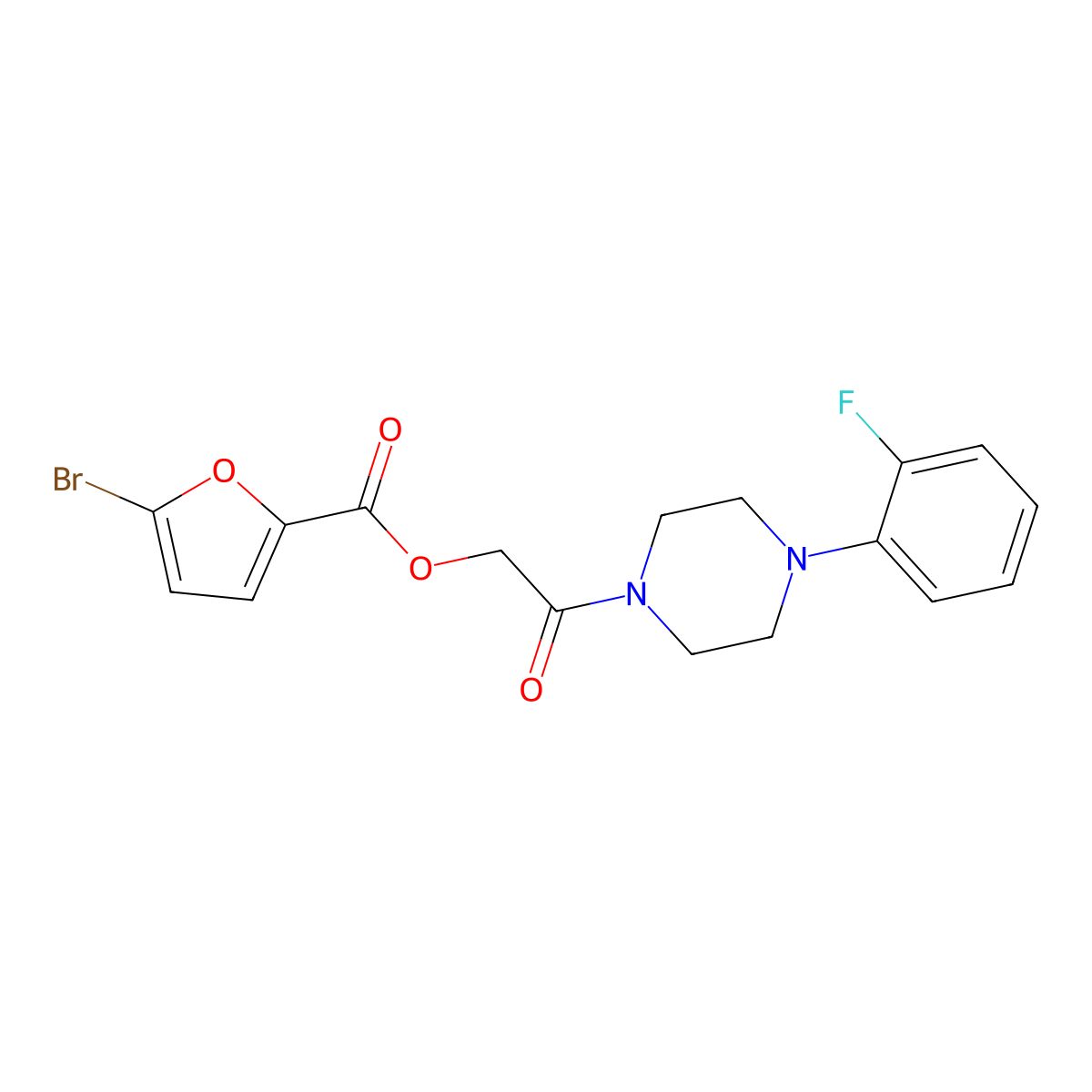 2-[4-(2-Fluorophenyl)piperazin-1-YL]-2-oxoethyl 5-bromofuran-2-carboxylate molecular structure, CAS 1794939-03-9