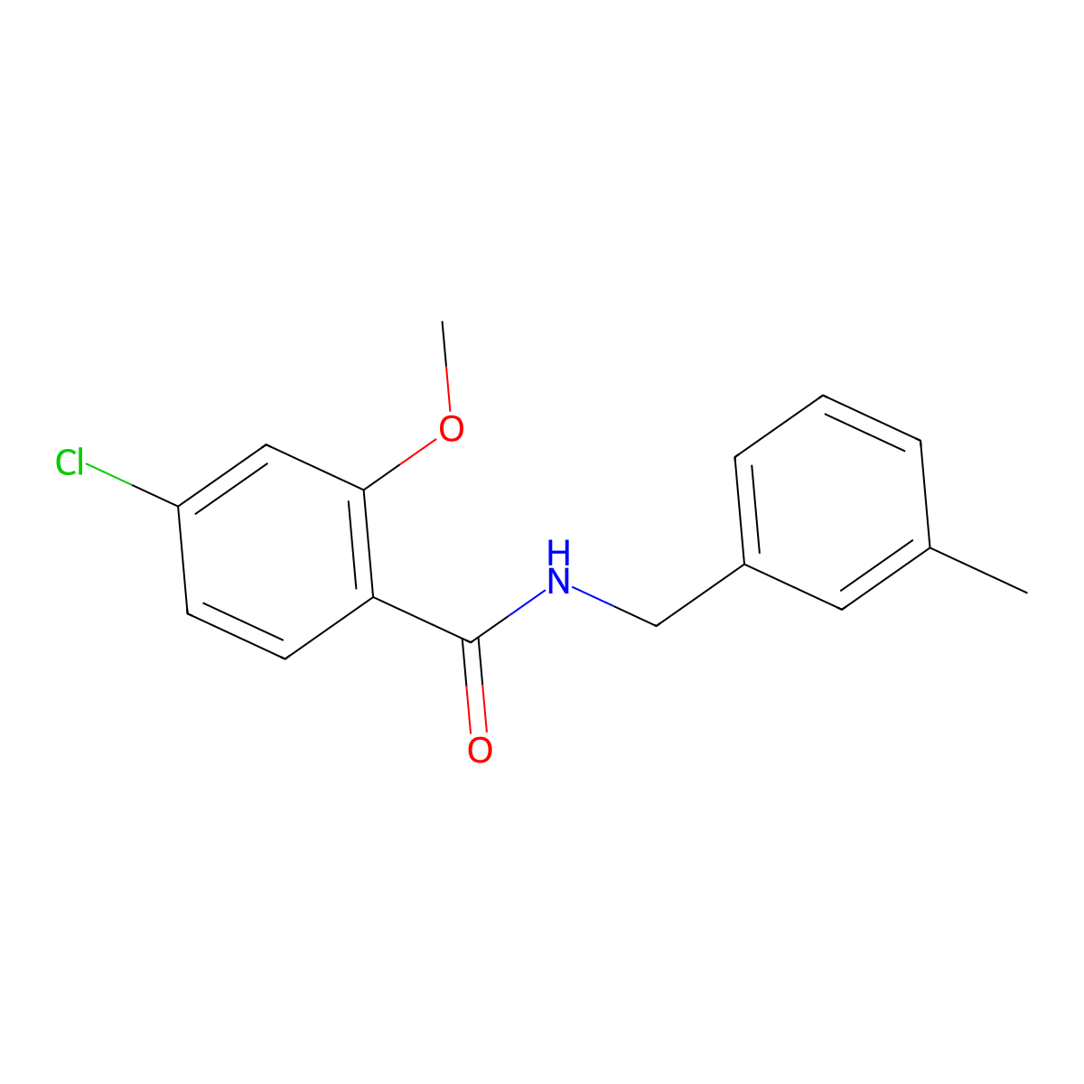 4-chloro-2-methoxy-N-(3-methylbenzyl)benzamide molecular structure, CAS 1794948-85-8