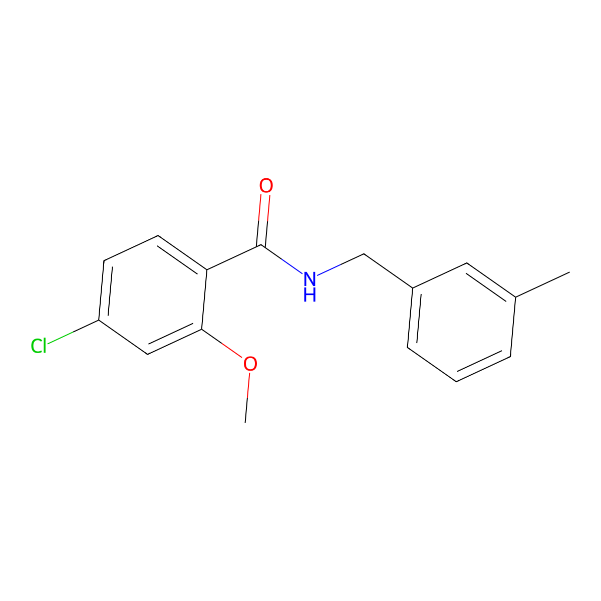 4-chloro-2-methoxy-N-(3-methylbenzyl)benzamide molecular structure, CAS 1794948-85-8