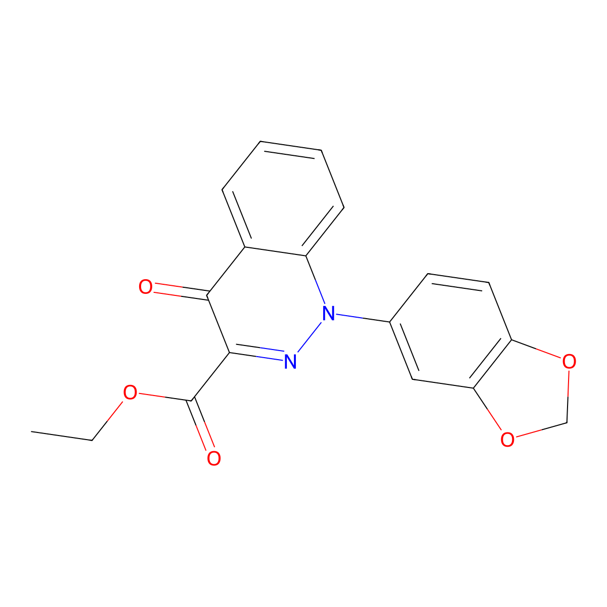 Ethyl 1-(1,3-benzodioxol-5-yl)-4-oxo-1,4-dihydrocinnoline-3-carboxylate molecular structure, CAS 1794953-66-4