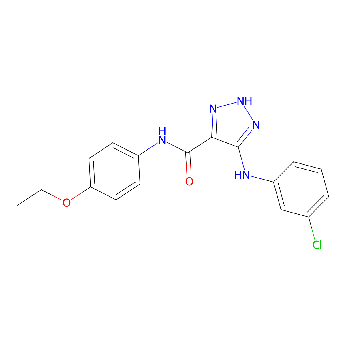 5-[(3-Chlorophenyl)amino]-N-(4-ethoxyphenyl)-1H-1,2,3-triazole-4-carboxamide molecular structure, CAS 1794959-95-7