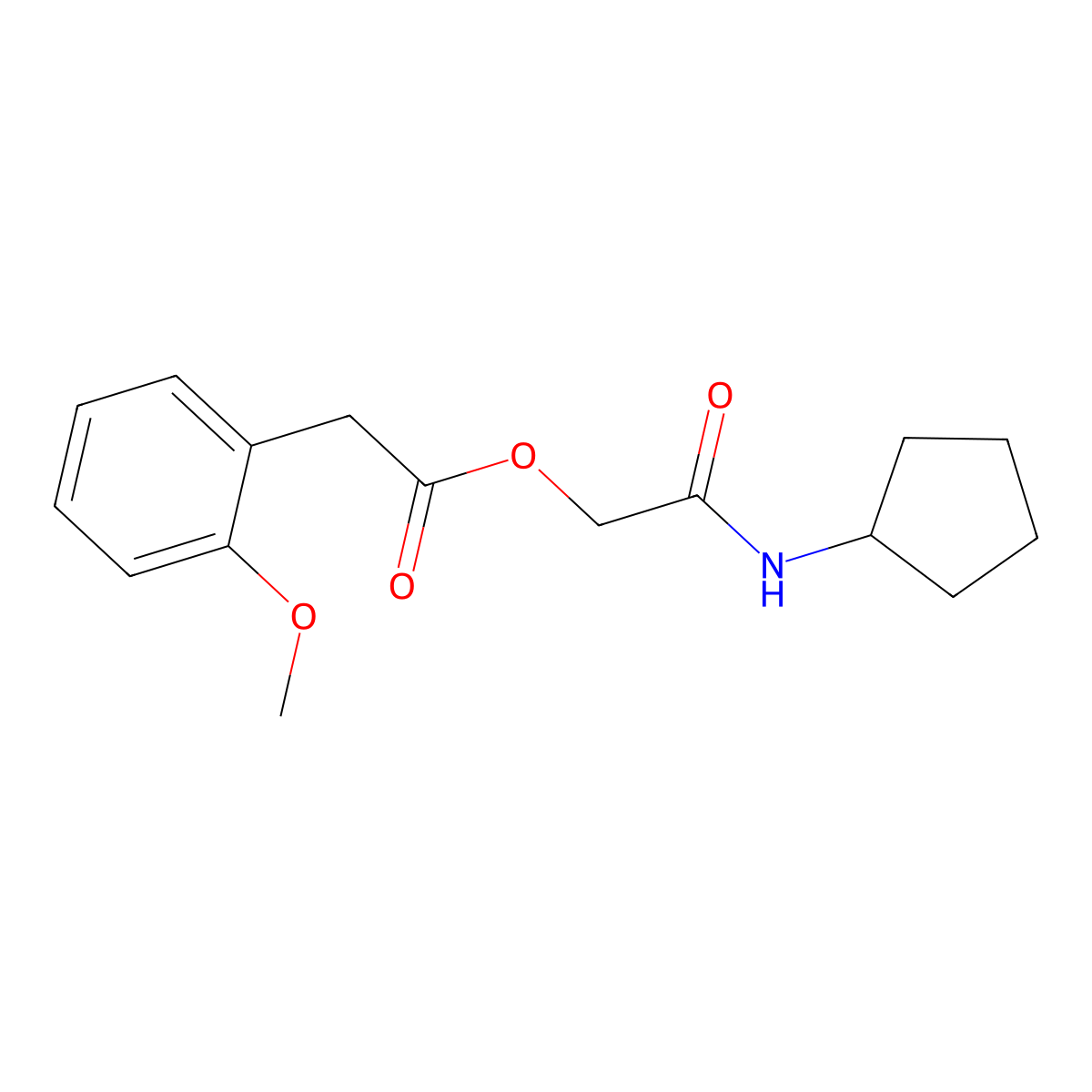 [2-(Cyclopentylamino)-2-oxoethyl] 2-(2-methoxyphenyl)acetate molecular structure, CAS 1794982-00-5