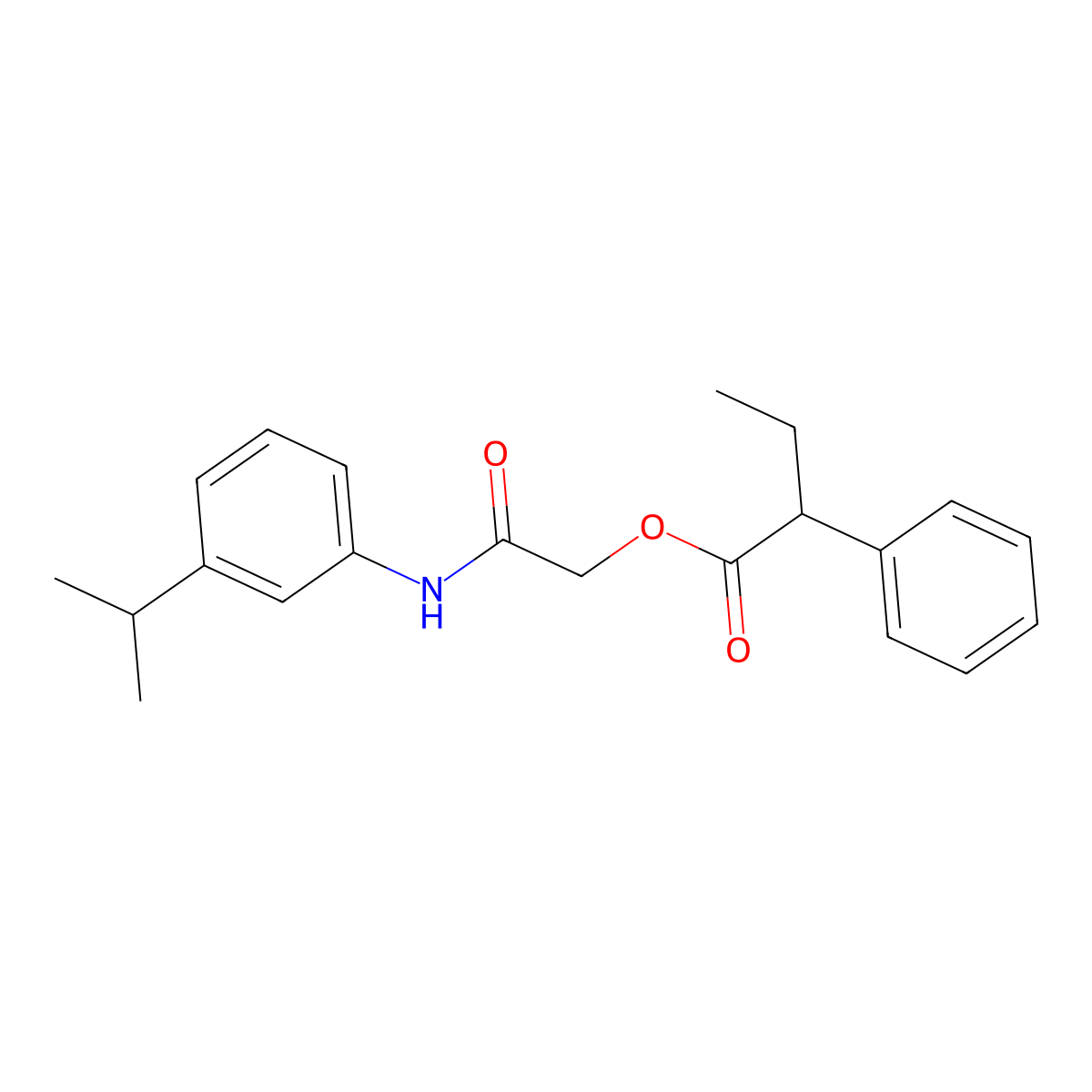 {[3-(Propan-2-yl)phenyl]carbamoyl}methyl 2-phenylbutanoate molecular structure, CAS 1794982-25-4