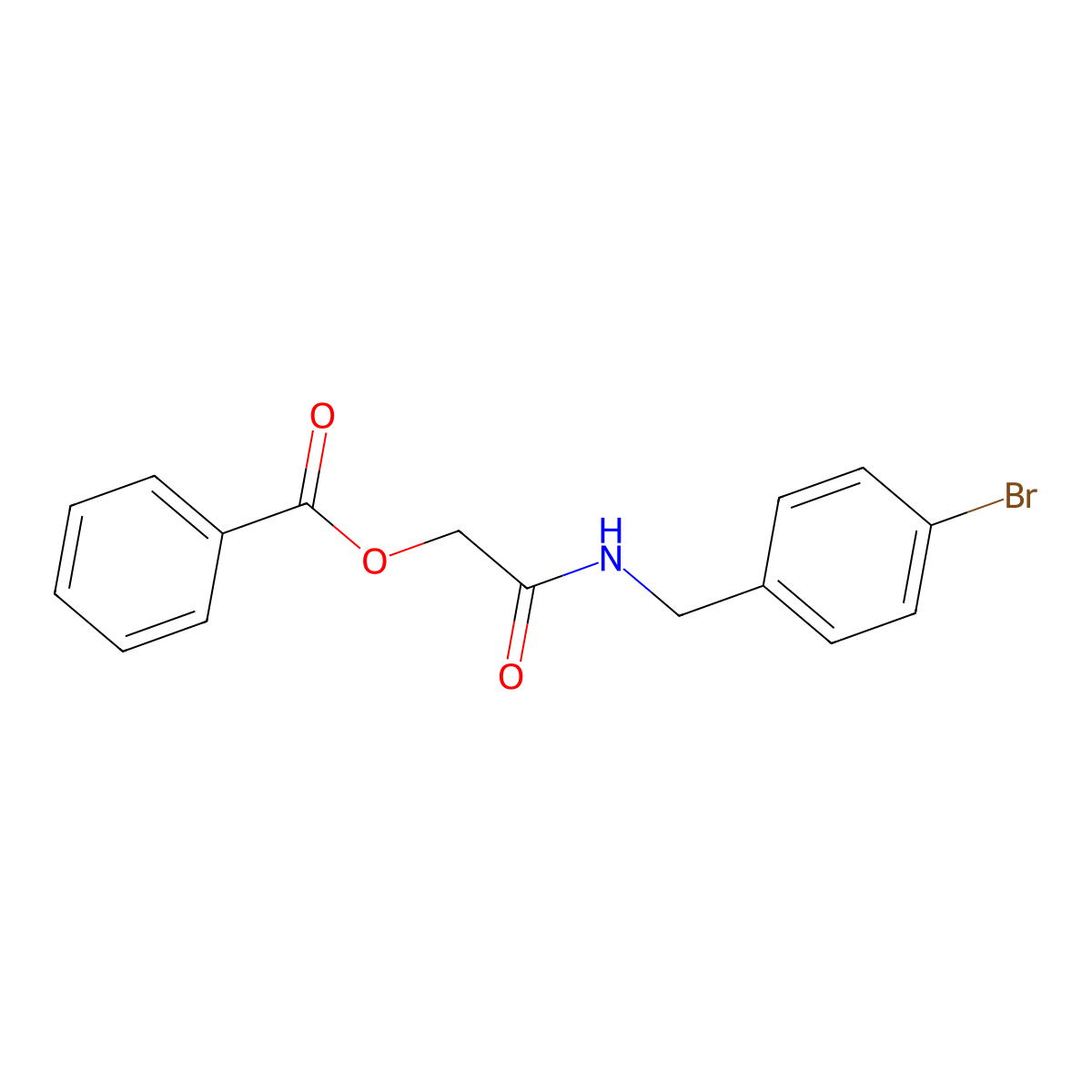 2-((4-Bromobenzyl)amino)-2-oxoethyl benzoate molecular structure, CAS 1794982-94-7