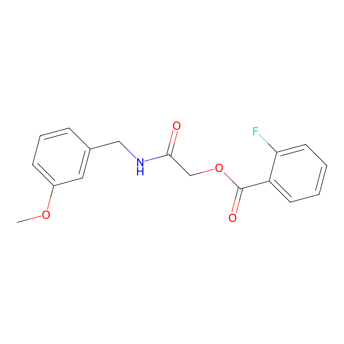 [2-[(3-Methoxyphenyl)methylamino]-2-oxoethyl] 2-fluorobenzoate molecular structure, CAS 1794983-10-0
