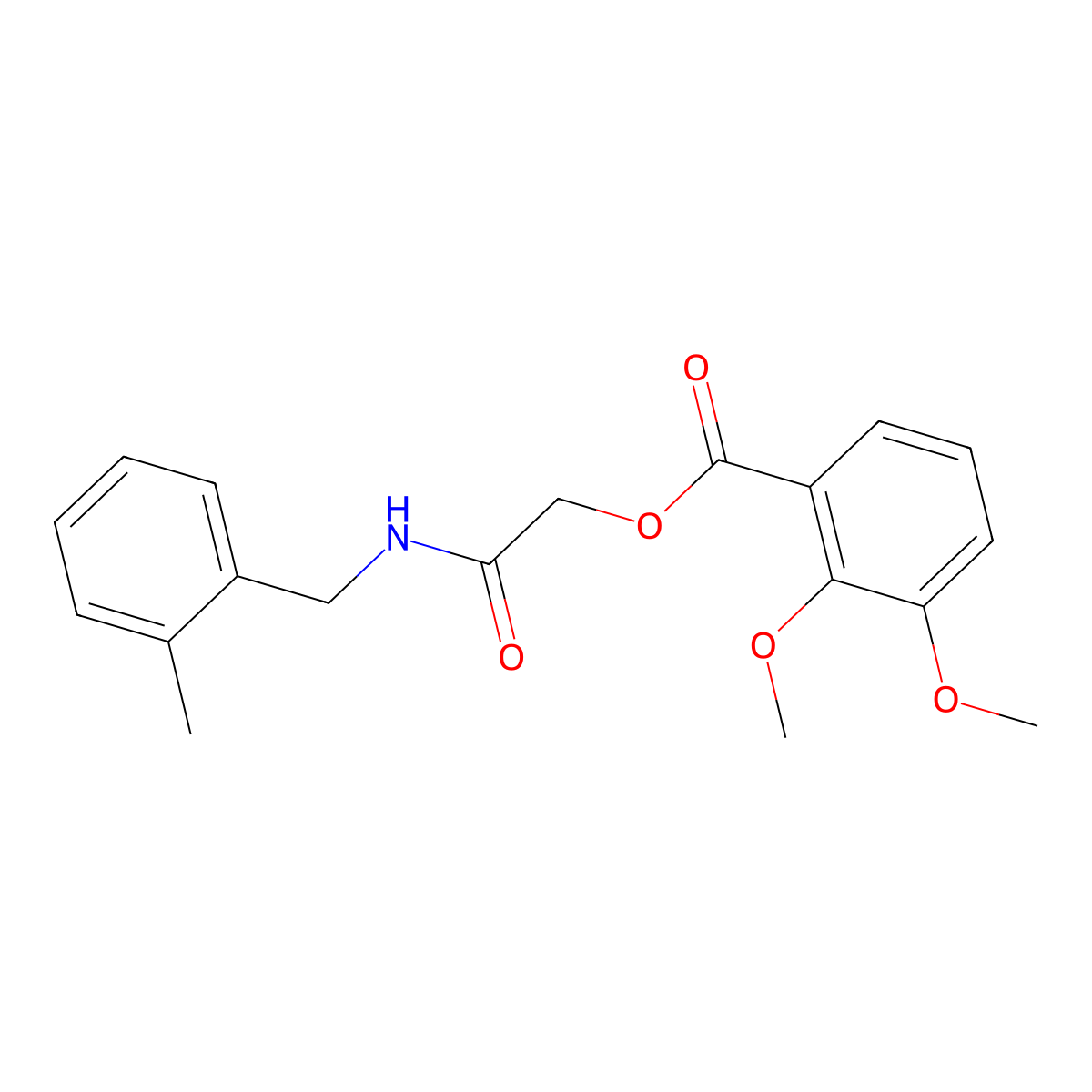 [2-[(2-Methylphenyl)methylamino]-2-oxoethyl] 2,3-dimethoxybenzoate molecular structure, CAS 1794983-71-3