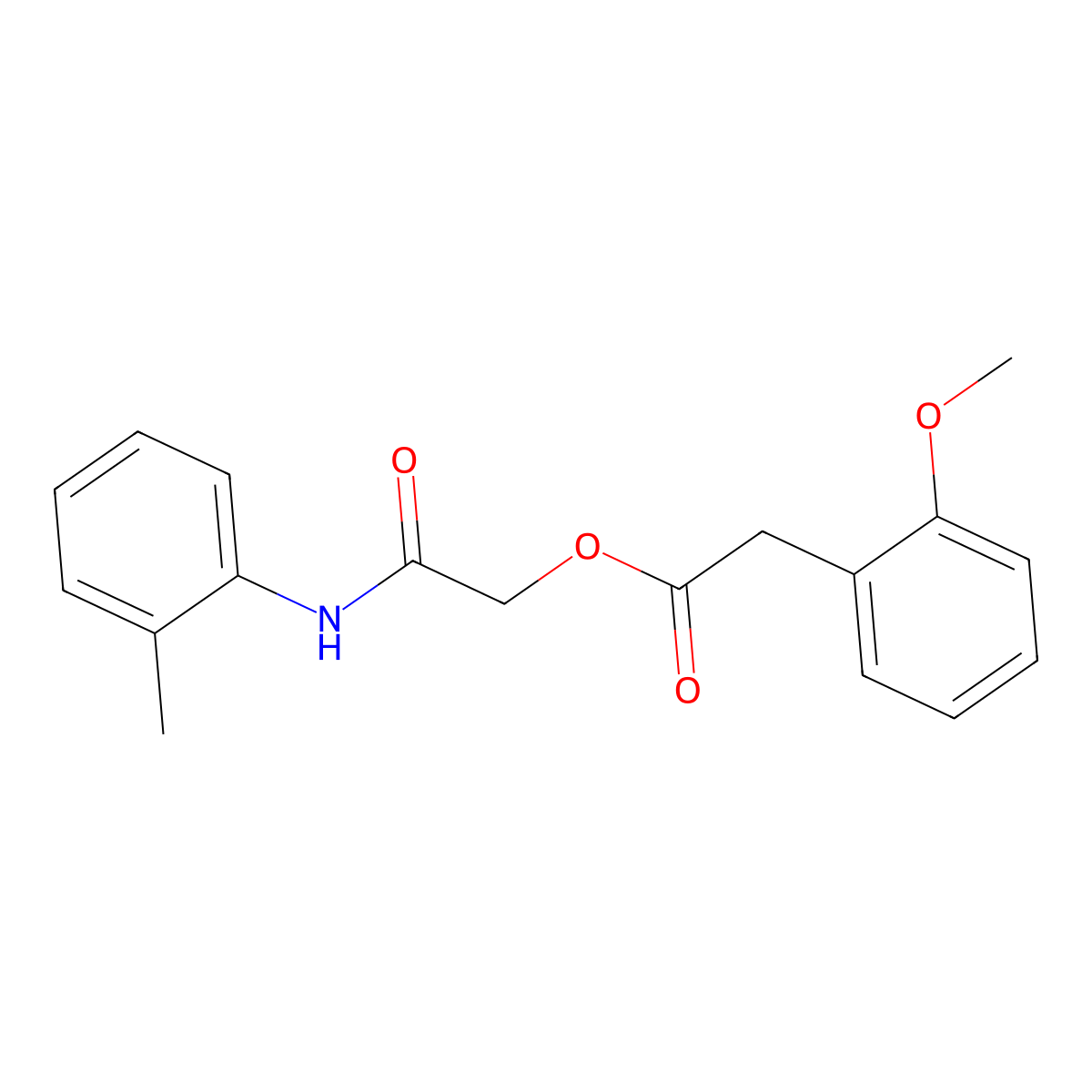 [2-(2-Methylanilino)-2-oxoethyl] 2-(2-methoxyphenyl)acetate molecular structure, CAS 1794987-64-6