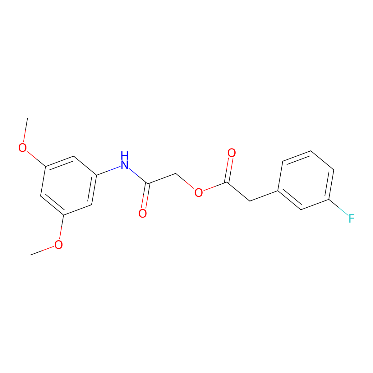 [(3,5-Dimethoxyphenyl)carbamoyl]methyl 2-(3-fluorophenyl)acetate molecular structure, CAS 1794987-99-7