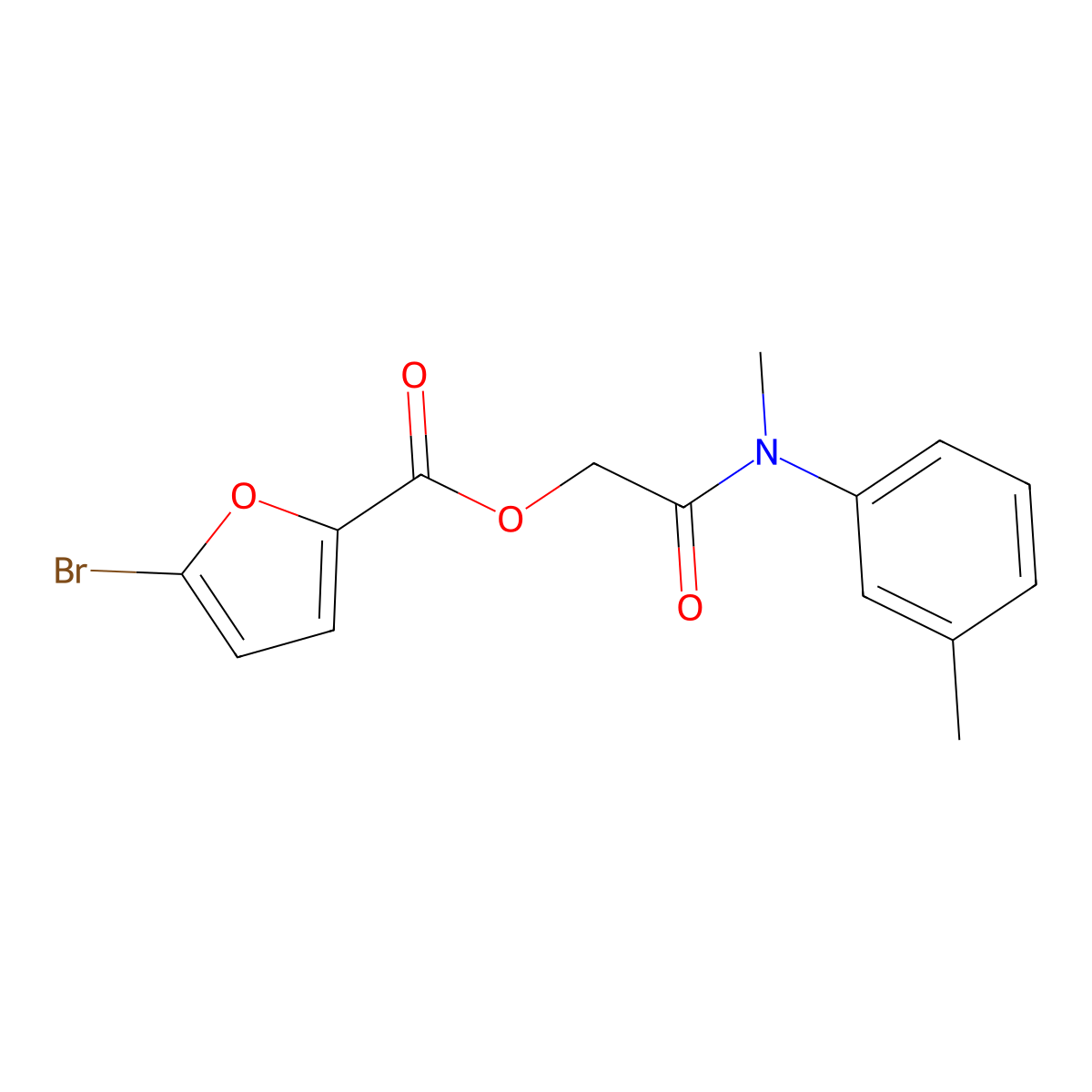 [Methyl(3-methylphenyl)carbamoyl]methyl 5-bromofuran-2-carboxylate molecular structure, CAS 1794988-54-7