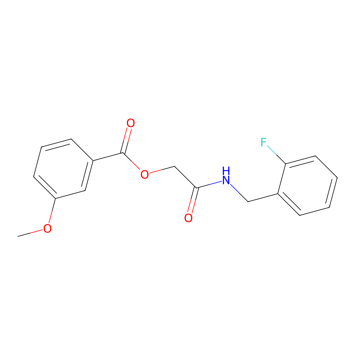 [2-[(2-Fluorophenyl)methylamino]-2-oxoethyl] 3-methoxybenzoate molecular structure, CAS 1794989-04-0