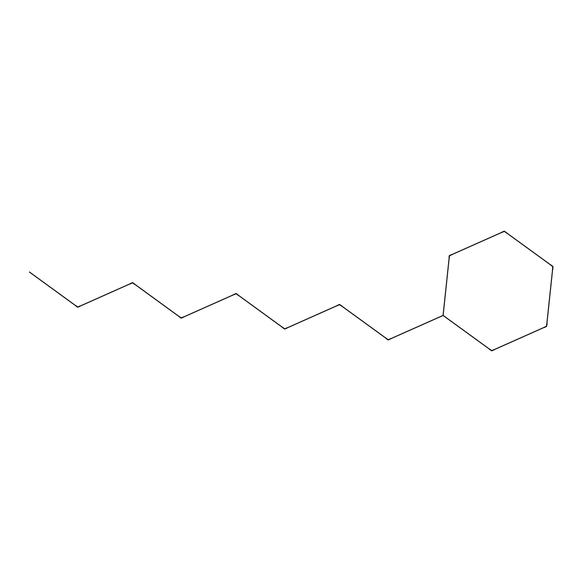 Octylcyclohexane molecular structure, CAS 1795-15-9