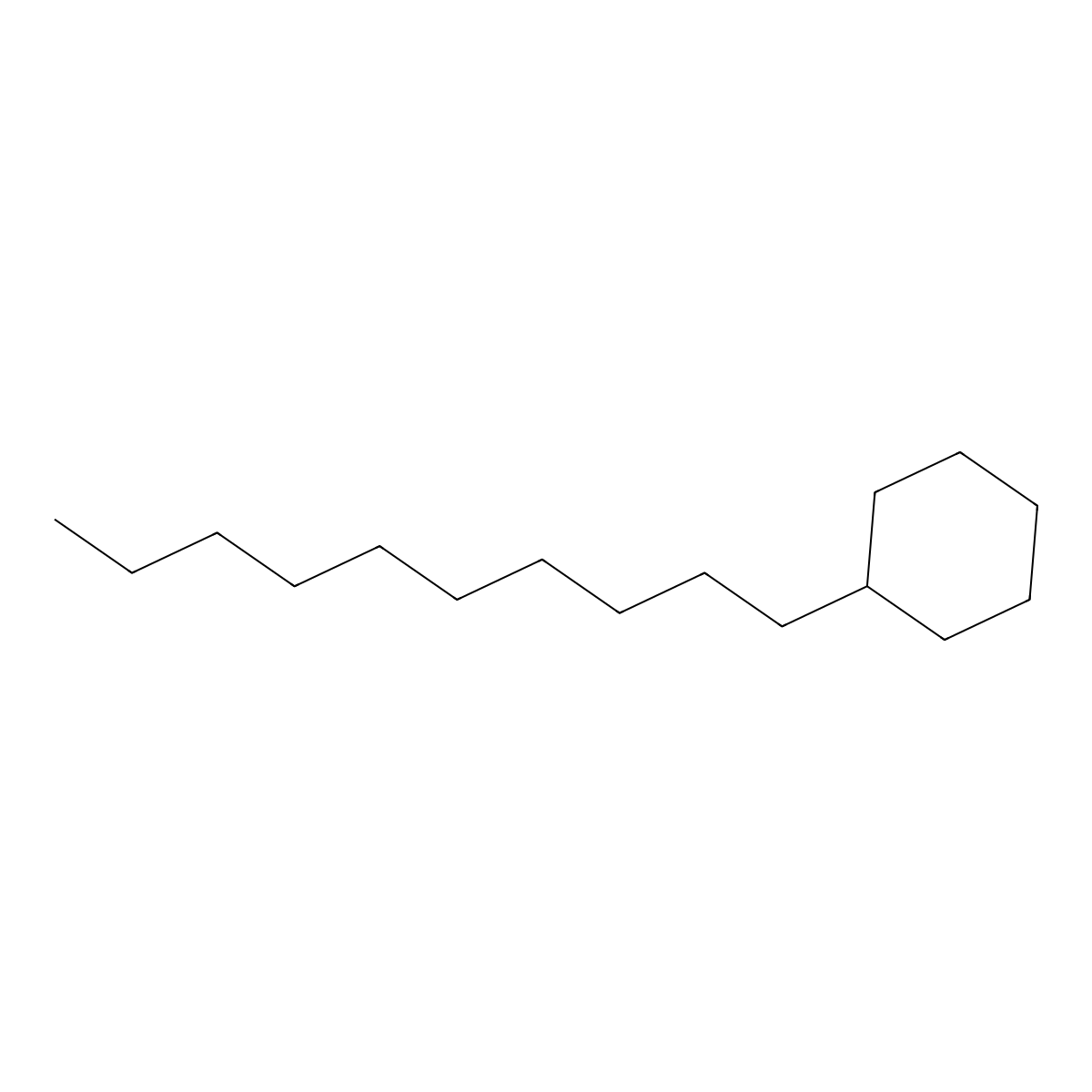 Decylcyclohexane molecular structure, CAS 1795-16-0