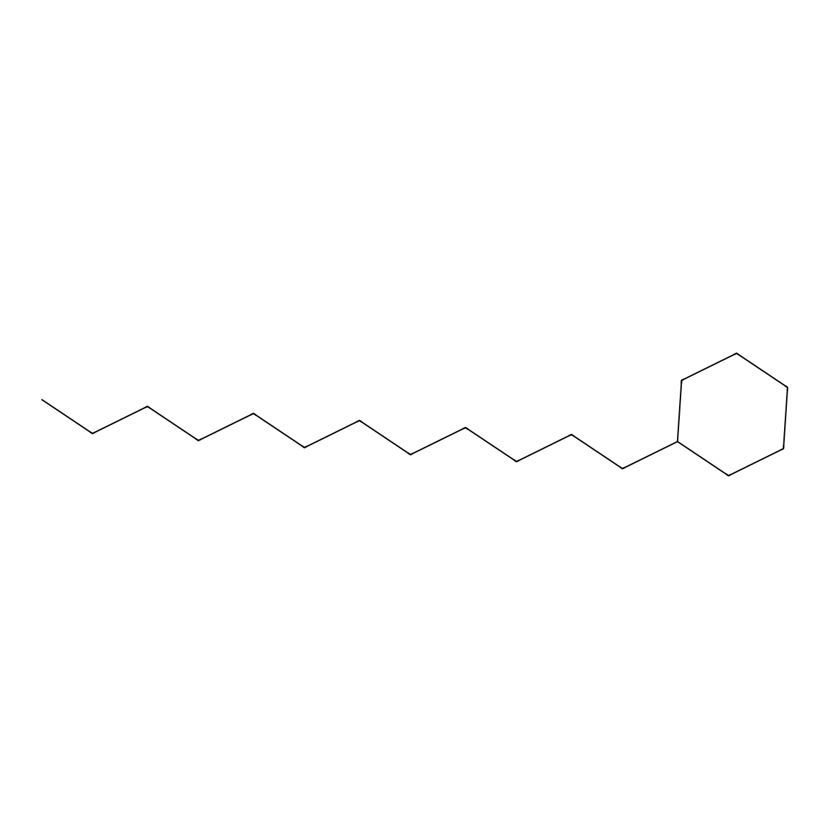 Dodecylcyclohexane molecular structure, CAS 1795-17-1