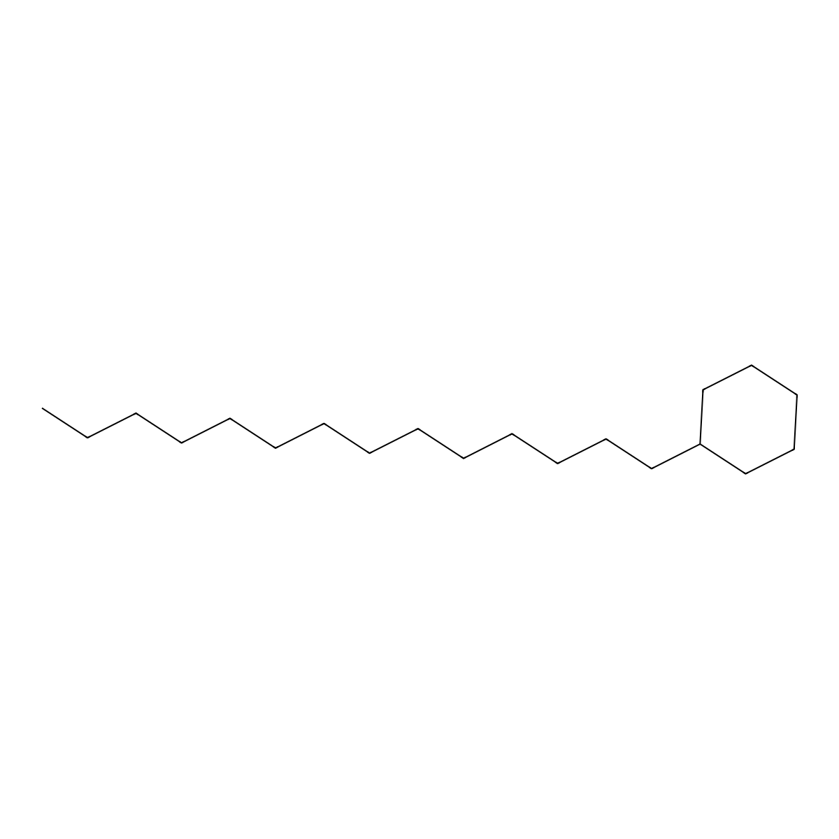 Cyclohexane, tetradecyl- molecular structure, CAS 1795-18-2