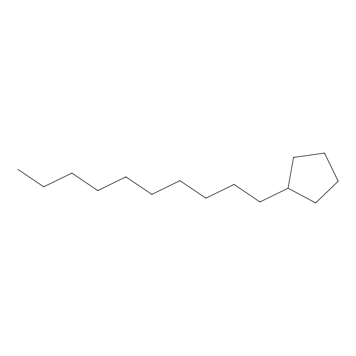 Decylcyclopentane molecular structure, CAS 1795-21-7