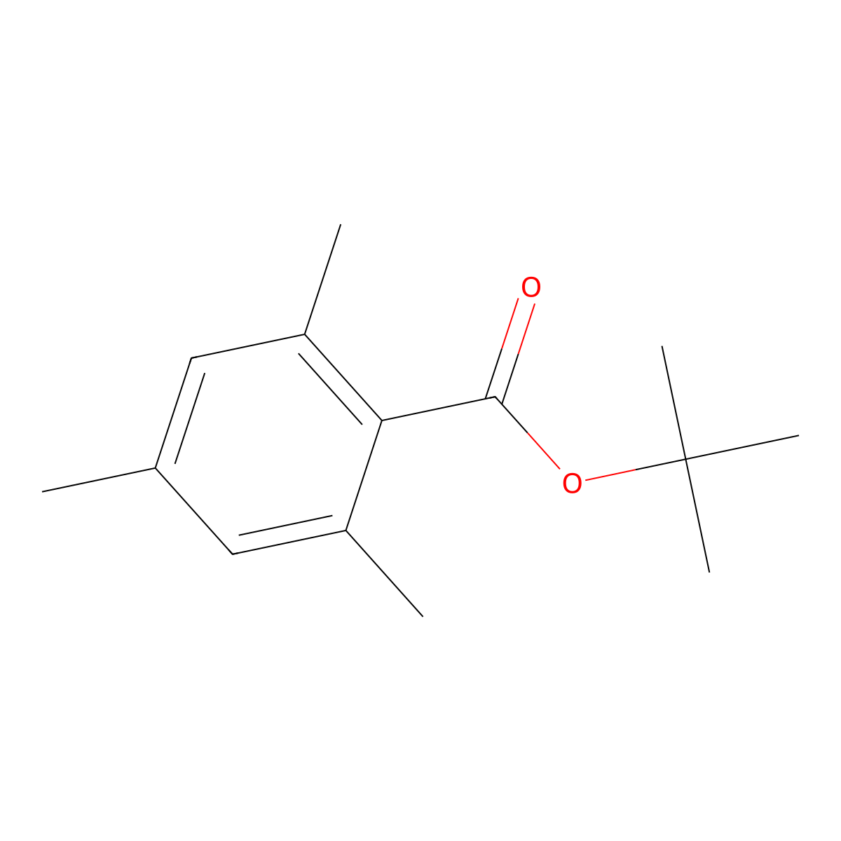 Tert-butyl 2,4,6-trimethylbenzoate molecular structure, CAS 1795-80-8